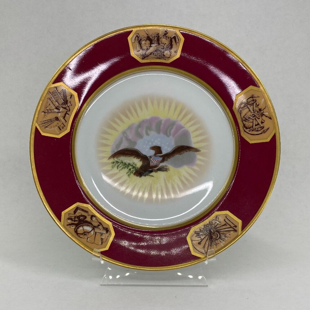 EUC Vintage Danbury Mint James Monroe Eagle White House China Pattern Plate